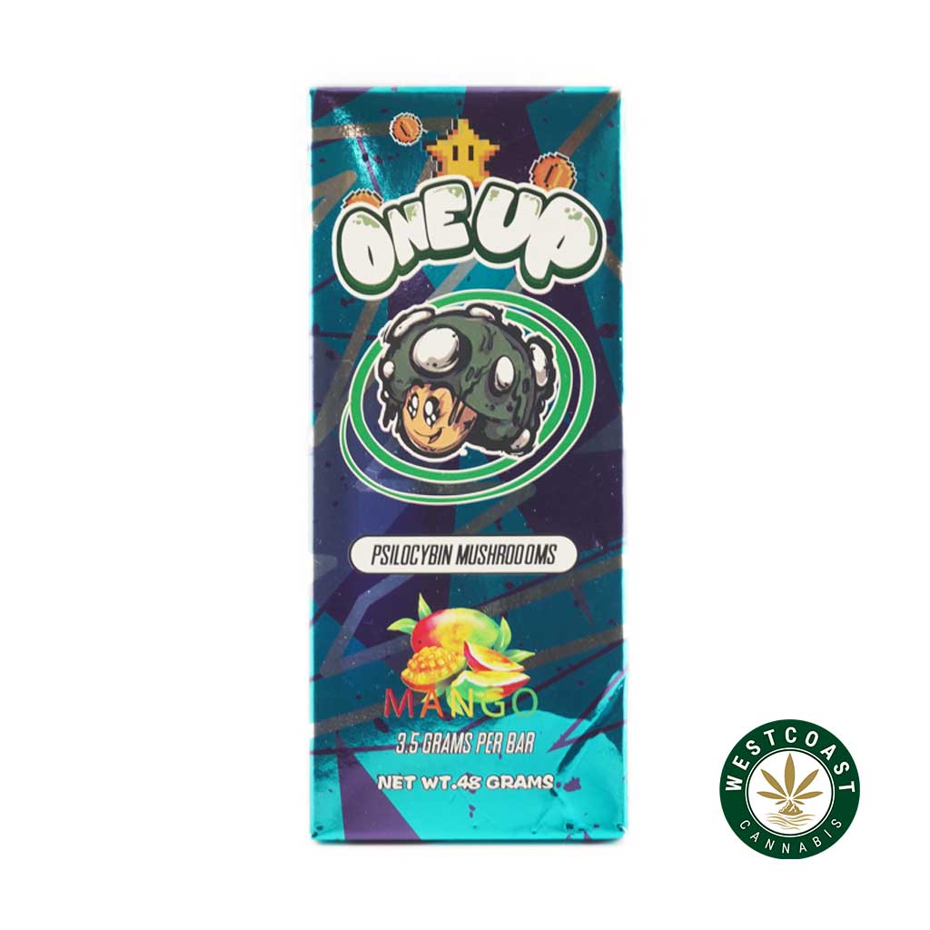 One Up - Psilocybin Mushrooms - Mango 3.5G Chocolate - West Coast Cannabis One Up - Psilocybin Mushrooms - Mango 3.5G Chocolate - West Coast Cannabis