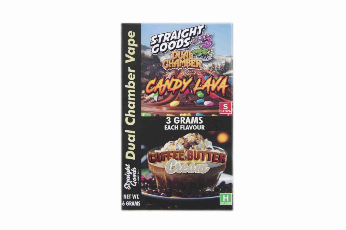 Straight Goods - Dual Chamber Vape - Candy Lava x Coffee Butter Cream (3 Grams + 3 Grams) - West Coast Cannabis