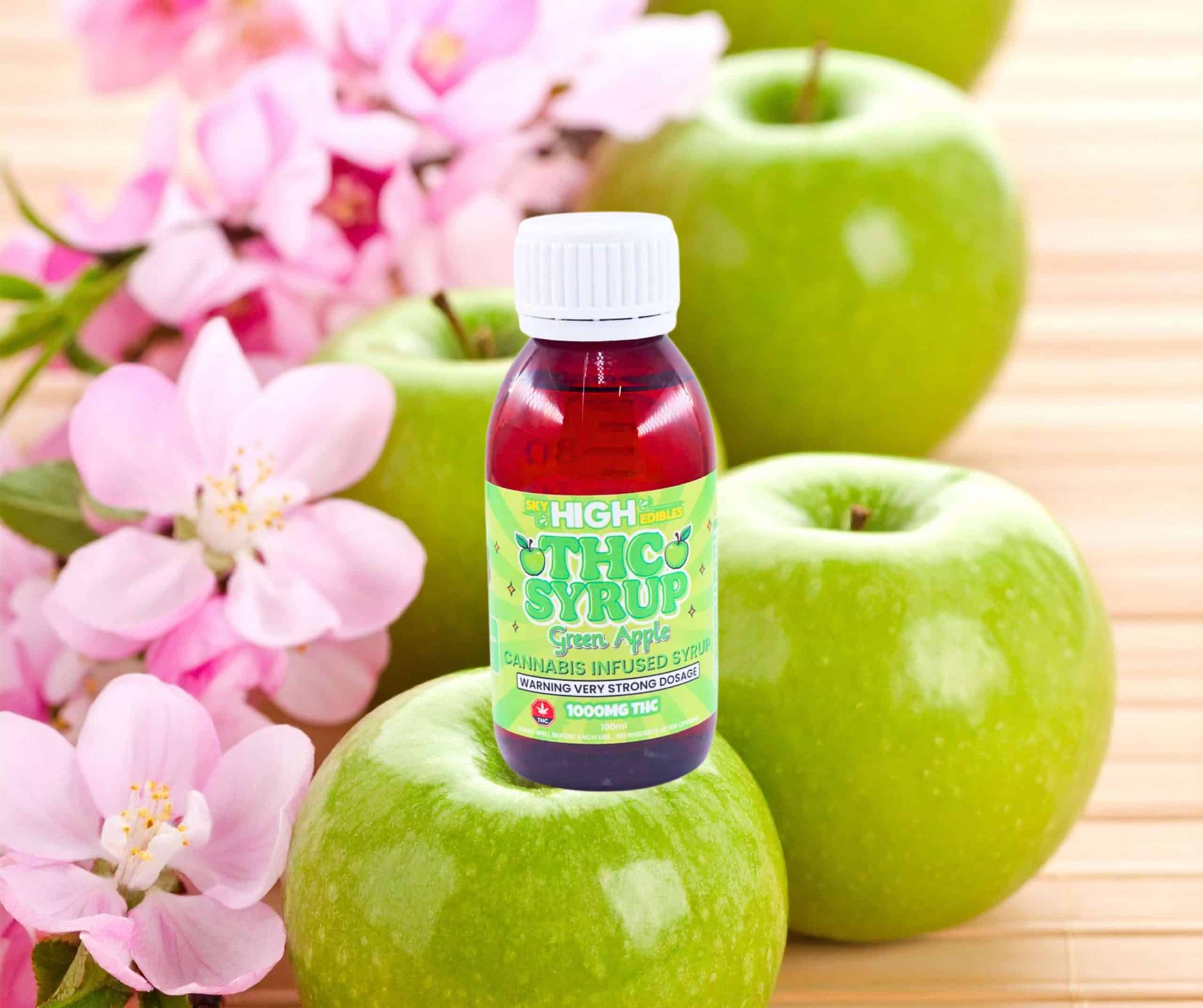 Sky High Syrup – Green Apple 1000mg THC - Image 1