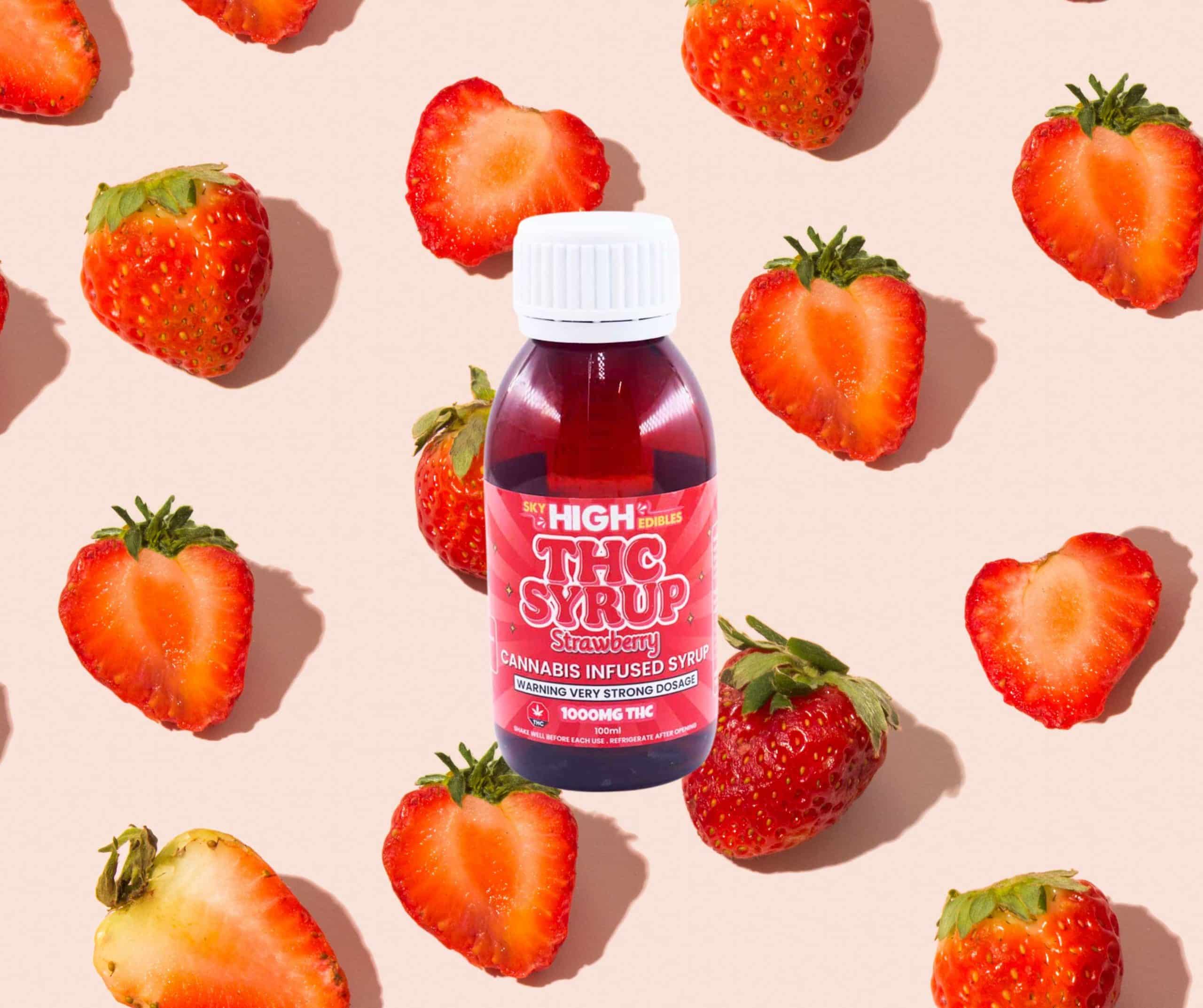 Sky High Syrup – Strawberry 1000mg THC - Image 1