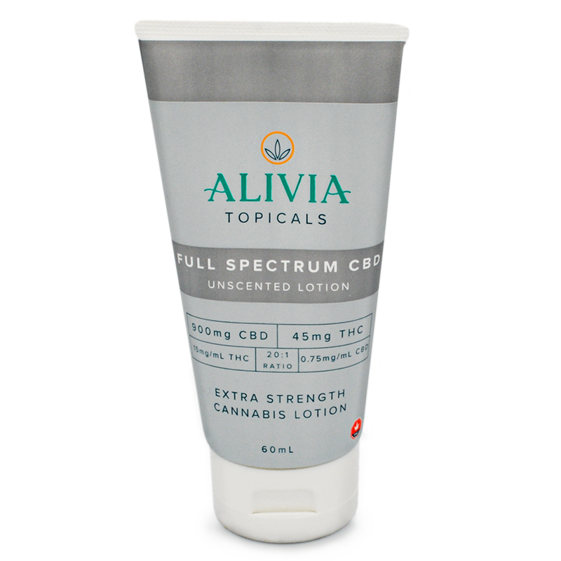 ALIVIA Topicals – Full Spectrum CBD Lotion – Unscented (2oz) - Image 1