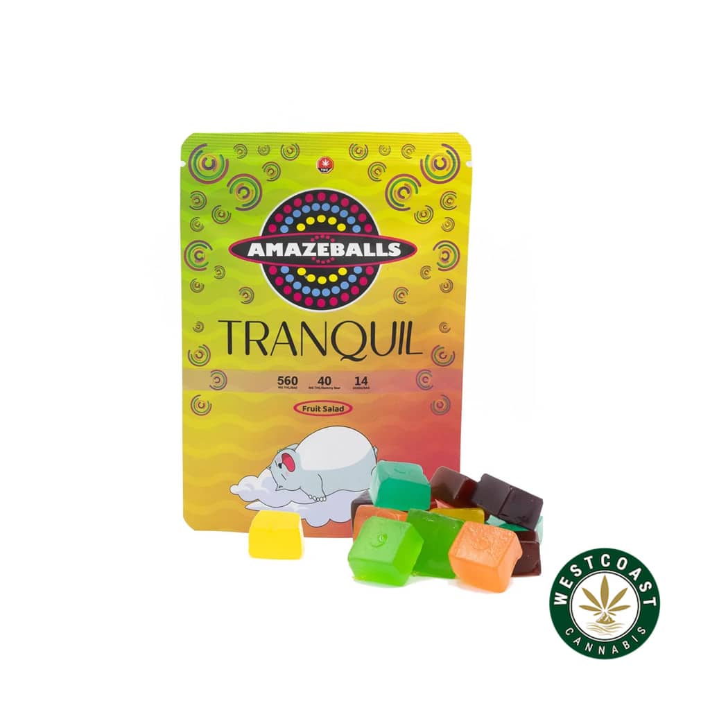 Amazeballs Edibles – Tranquil Gummies – 560mg THC - Image 1