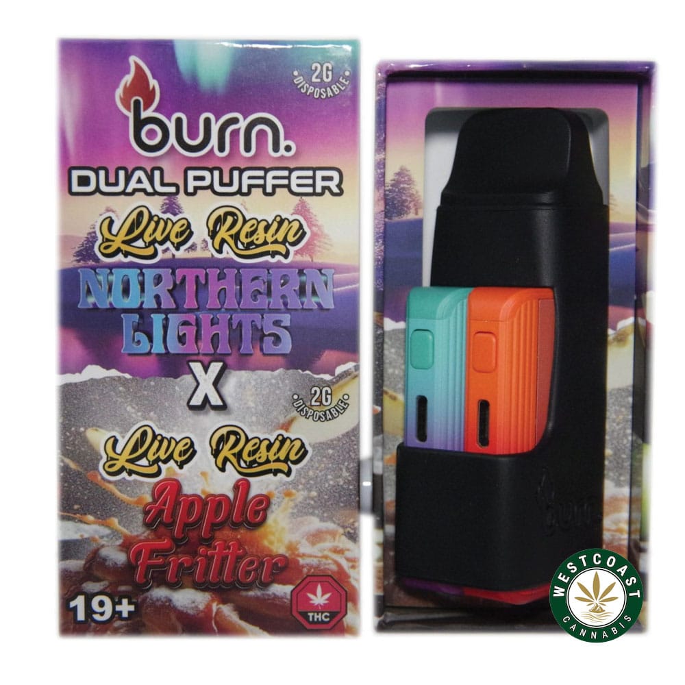 Burn Extracts – Dual 2 Gram Puffer – Live Resin Northern Lights x Live Resin Apple Fritter (2 Grams + 2 Gram) - Image 1