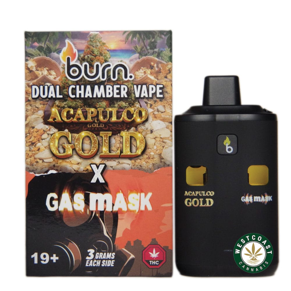 Burn Extracts – Dual Chamber Disposable Vape – Acapulco Gold + Gas Mask (3+3 Gram) - Image 1