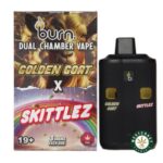 Burn Extracts – Dual Chamber Disposable Vape – Golden Goat + Skittlez (3+3 Gram)