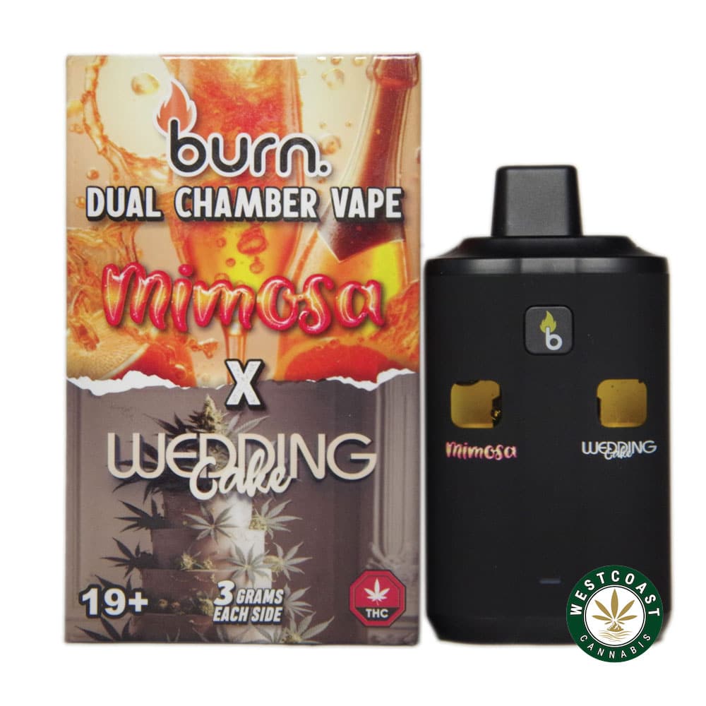 Burn Extracts – Dual Chamber Disposable Vape – Mimosa + Wedding Cake (3+3 Gram) - Image 1