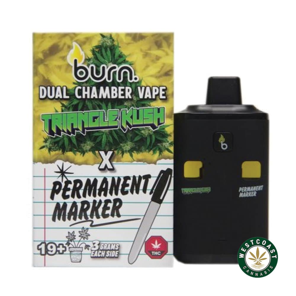 Burn Extracts – Dual Chamber Disposable Vape – Triangle Kush + Permanent Marker (3+3 Gram) - Image 1