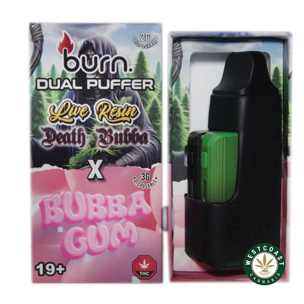 Burn Extracts – Dual Puffer – Live Resin Death Bubba x Bubba Gum (2 Grams + 3 Gram) - Image 1