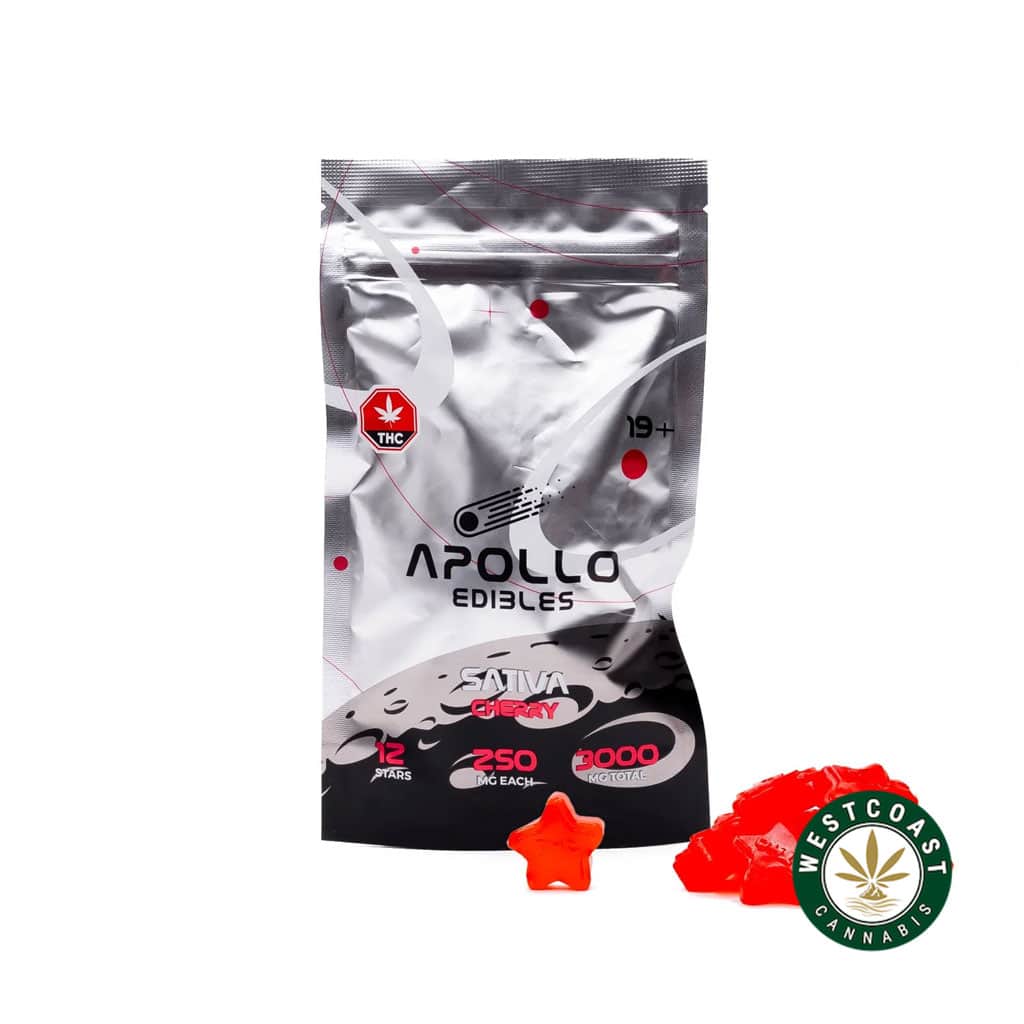 Apollo Edibles – Cherry Shooting Stars 3000mg THC Sativa - Image 1