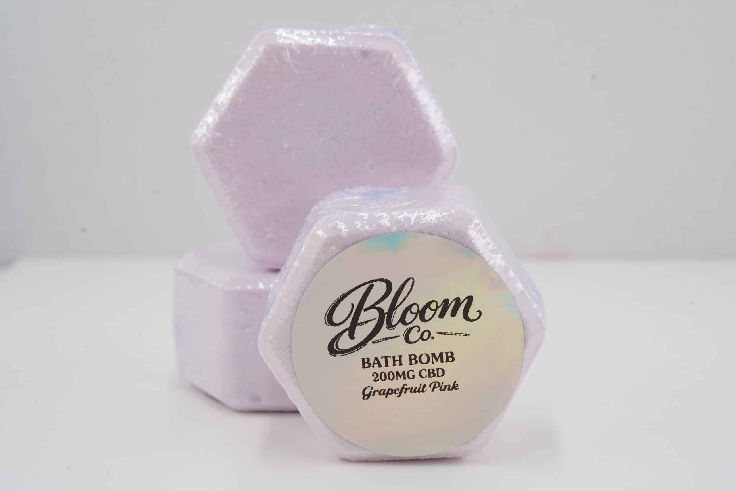 Bloom Co. – Grapefruit Pink Bathbomb – 200MG CBD - Image 1