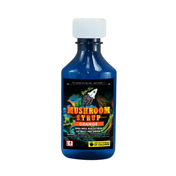 Higher Fire Extracts – Mushroom Syrup – Orange 3000mg Psilocybin - Image 1