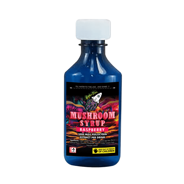 Higher Fire Extracts – Mushroom Syrup – Raspberry 3000mg Psilocybin - Image 1