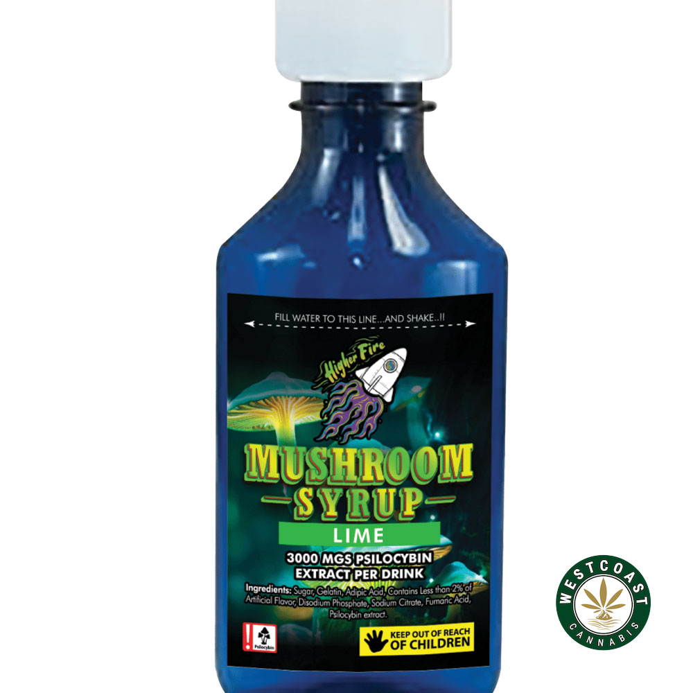 Higher Fire Extracts – Mushroom Syrup – Lime 3000mg Psilocybin - Image 1