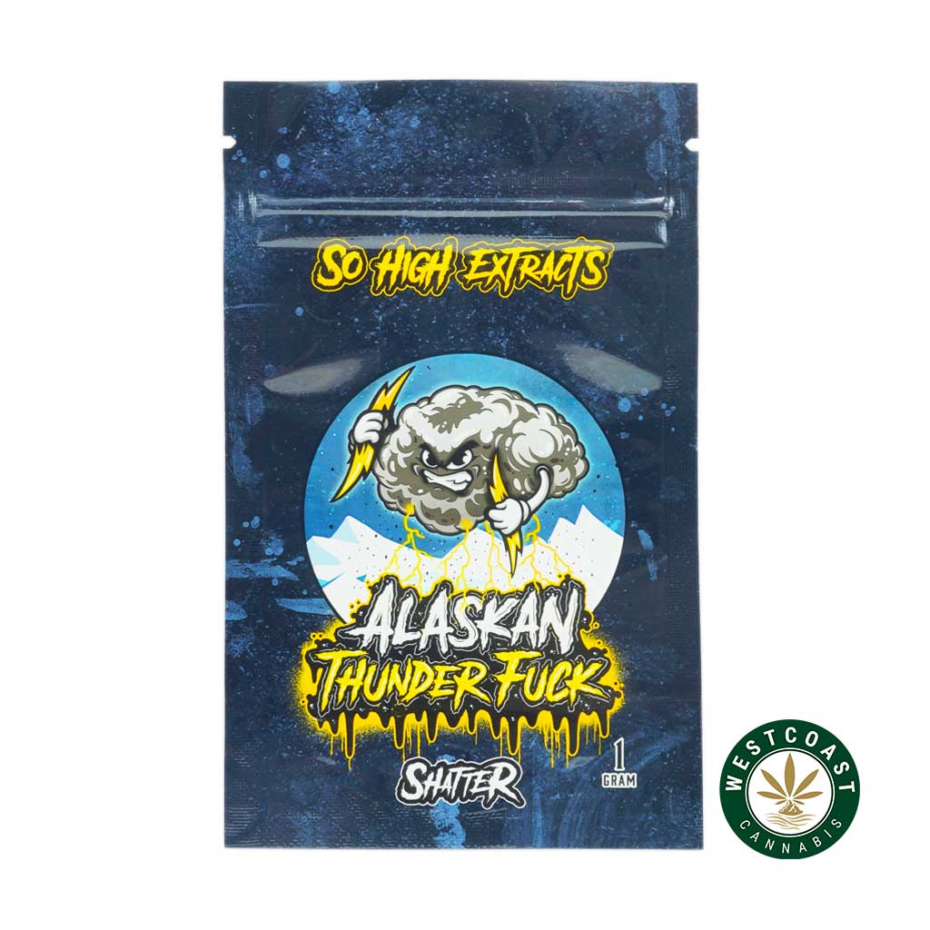 So High Extracts Premium Shatter – Alaskan Thunder Fuck - Image 1