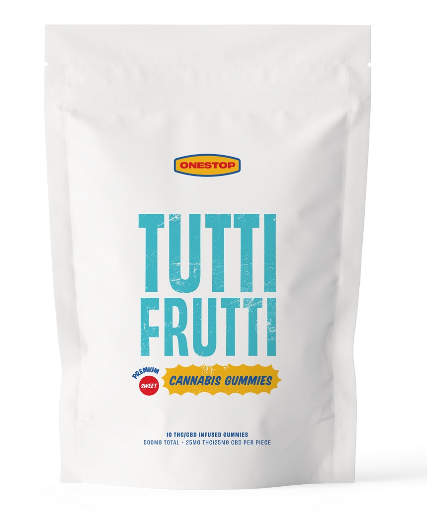 One Stop – Tutti Fruitti 1:1 Gummies 500mg - Image 1