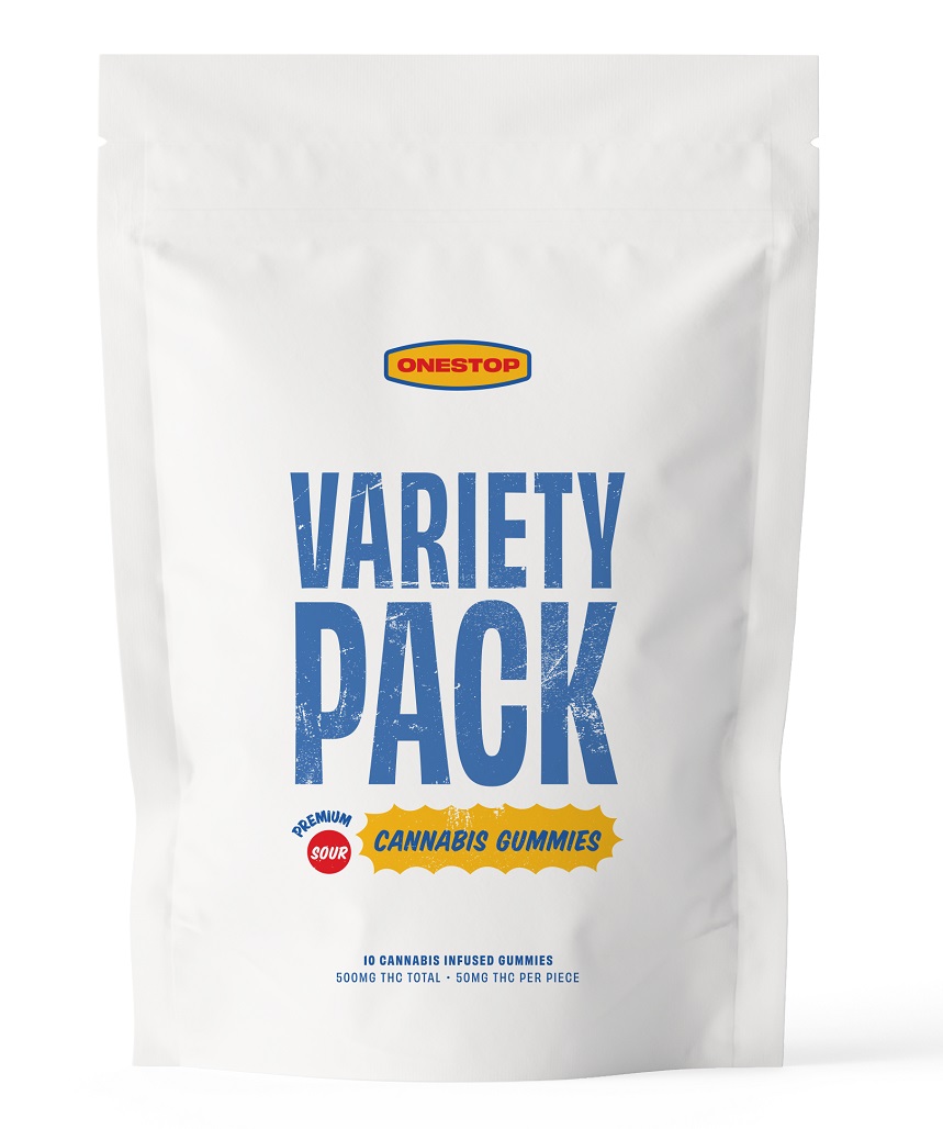 One Stop – Sour Variety Pack THC Gummies 500mg - Image 1
