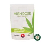 High Dose Fruit Gummy – Sour Cherry 200mg THC (Sativa)