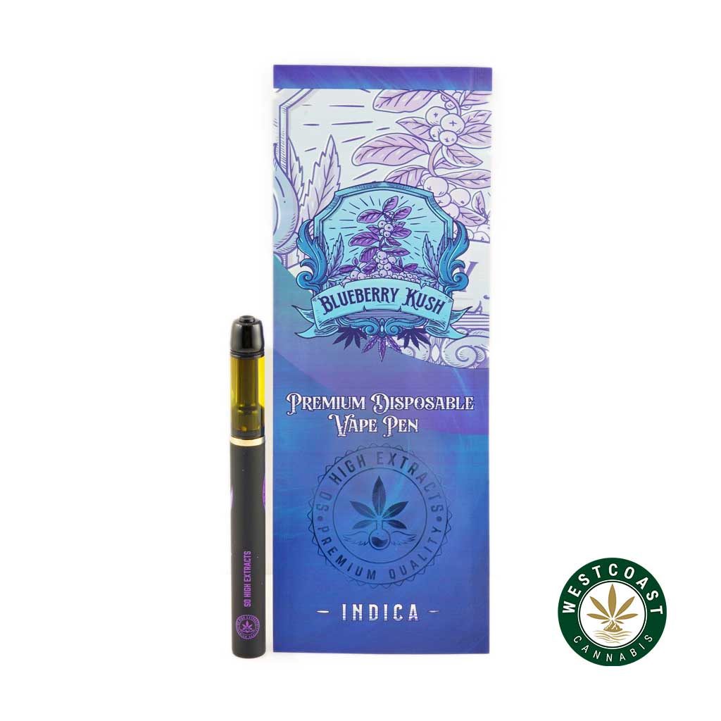 So High Extracts Disposable Pen – Blueberry Kush 1ML (Indica) - Image 1