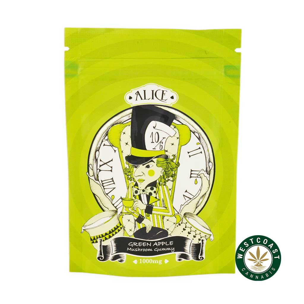 Alice Mushroom Gummy – Green Apple 1000mg - Image 1