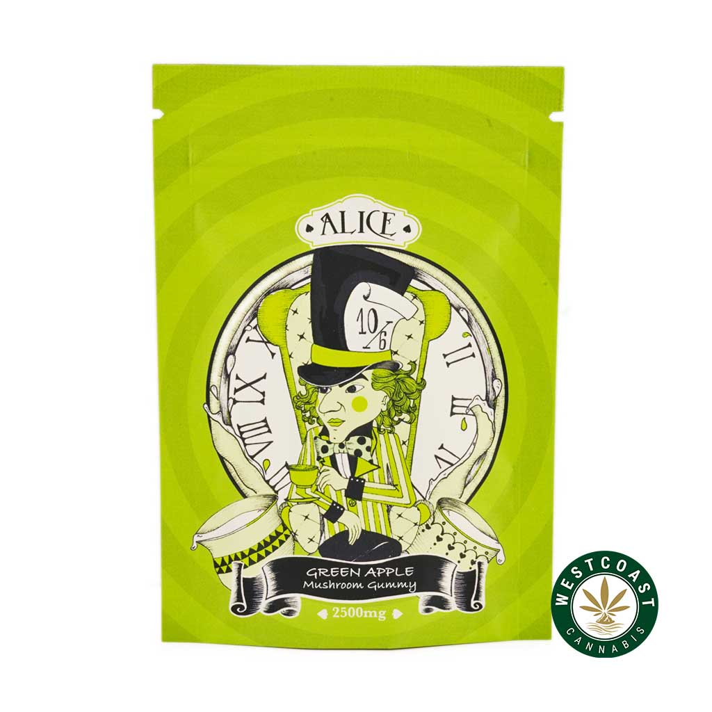 Alice Mushroom Gummy – Green Apple 2500mg - Image 1