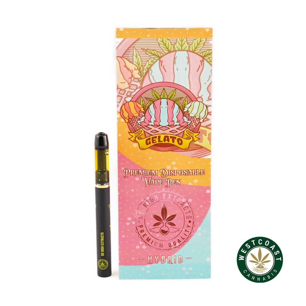 So High Extracts Disposable Pen – Gelato 1ML (Hybrid) - Image 1