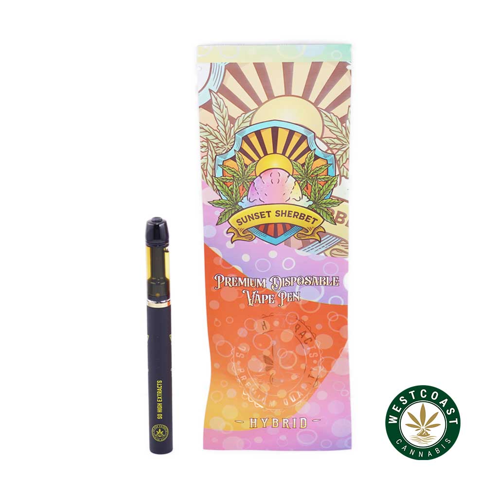 So High Extracts Disposable Pen – Sunset Sherbet 1ML (Hybrid) - Image 1