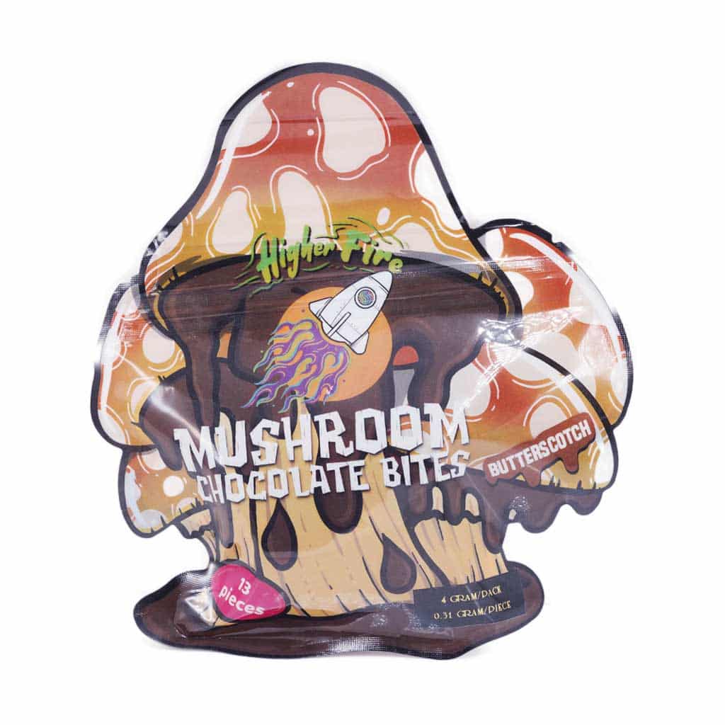 Higher Fire Extract – Mushroom Chocolate Bites – Butterscotch 4000mg - Image 1