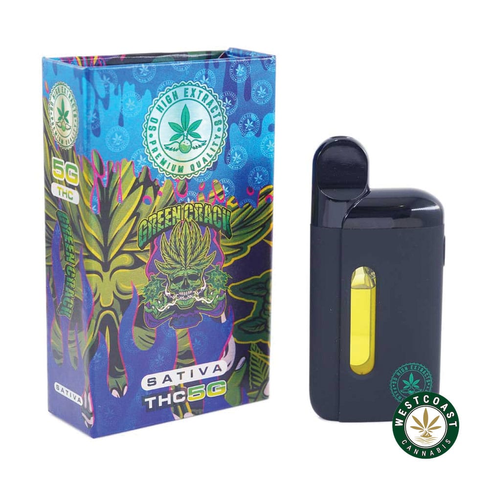 So High Extracts Disposable Pen – Green Crack 5ML (Sativa) - Image 1