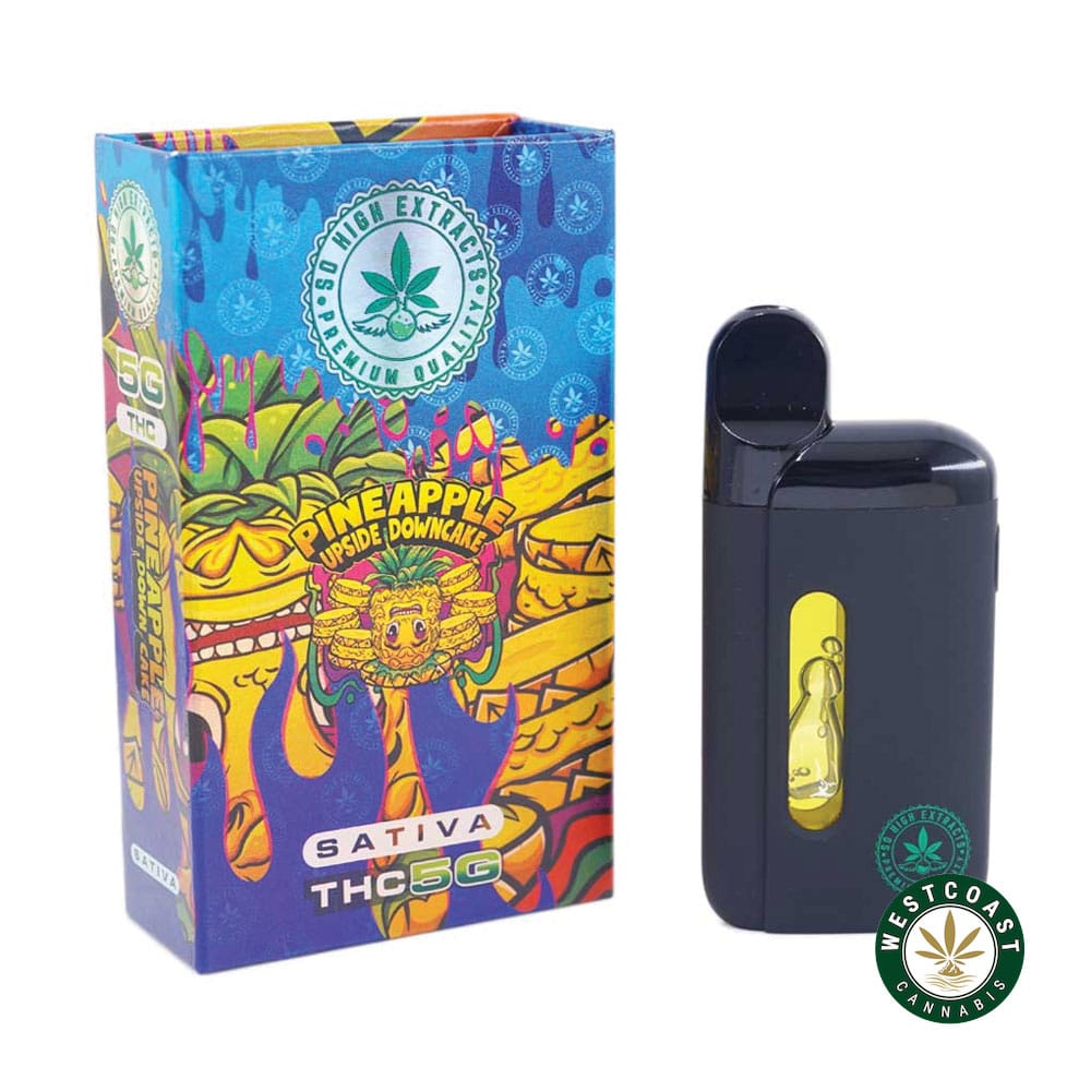So High Extracts Disposable Pen – Pineapple Upside Down Cake 5ML (Sativa) - Image 1