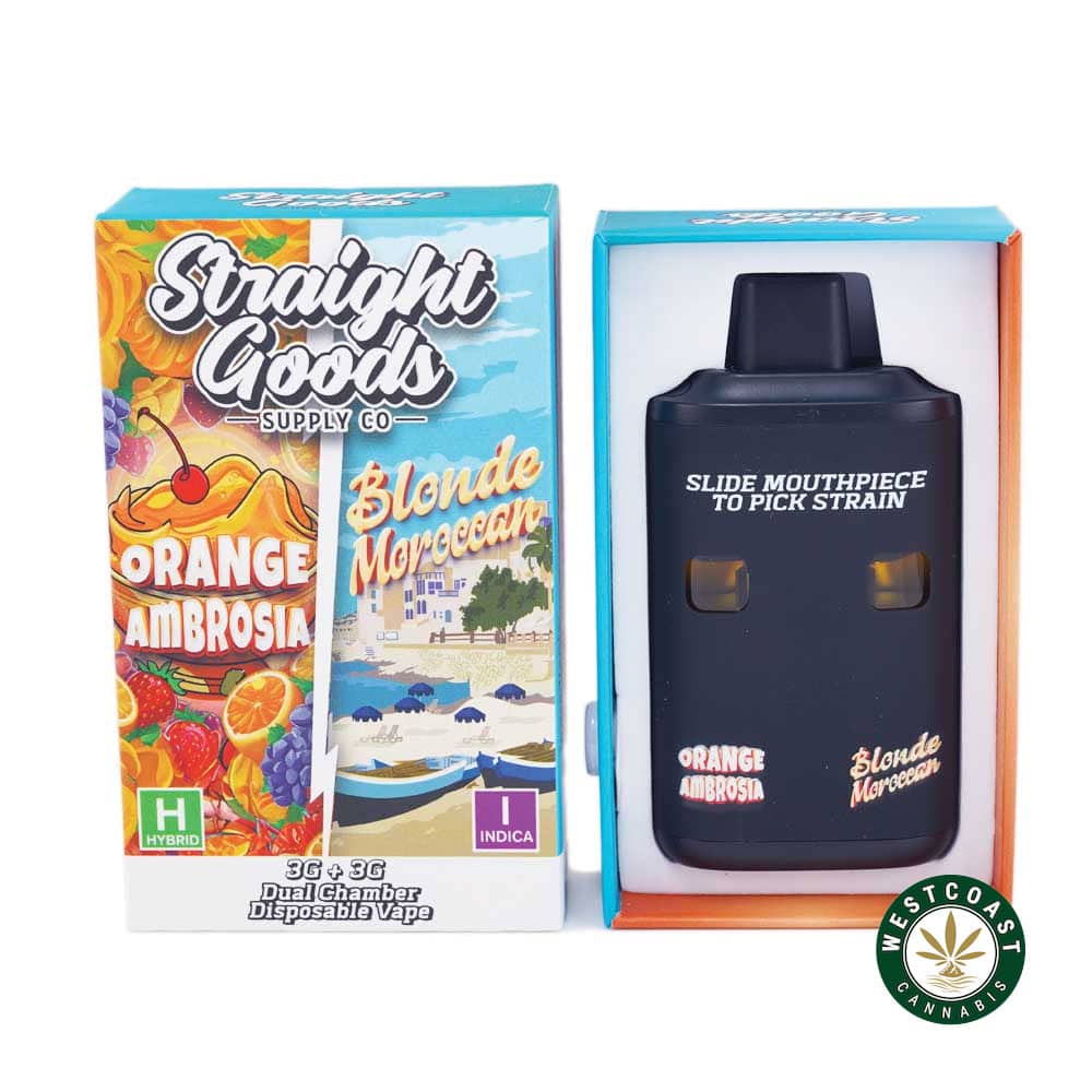 Straight Goods – Dual Chamber Vape – Orange Ambrosia + Blonde Moroccan (3 Grams + 3 Grams) - Image 1