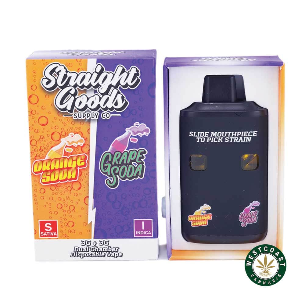 Straight Goods – Dual Chamber Vape – Orange Soda + Grape Soda (3 Grams + 3 Grams) - Image 1