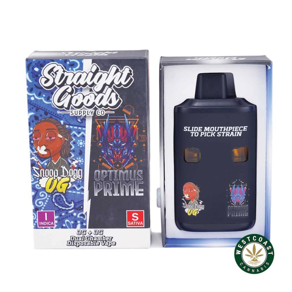 Straight Goods – Dual Chamber Vape – Snoop Dogg OG + Optimus Prime (3 Grams + 3 Grams) - Image 1