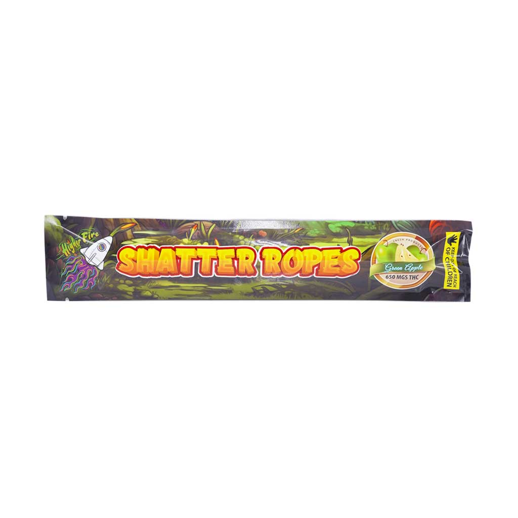 Higher Fire Extracts – Shatter Ropes – Green Apple 650MG THC - Image 1