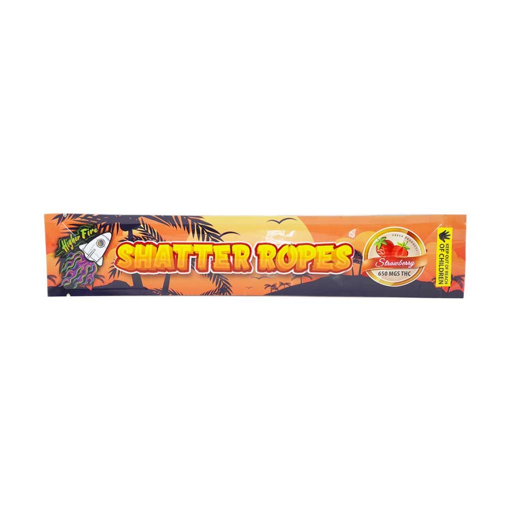 Higher Fire Extracts – Shatter Ropes – Strawberry 650MG THC - Image 1