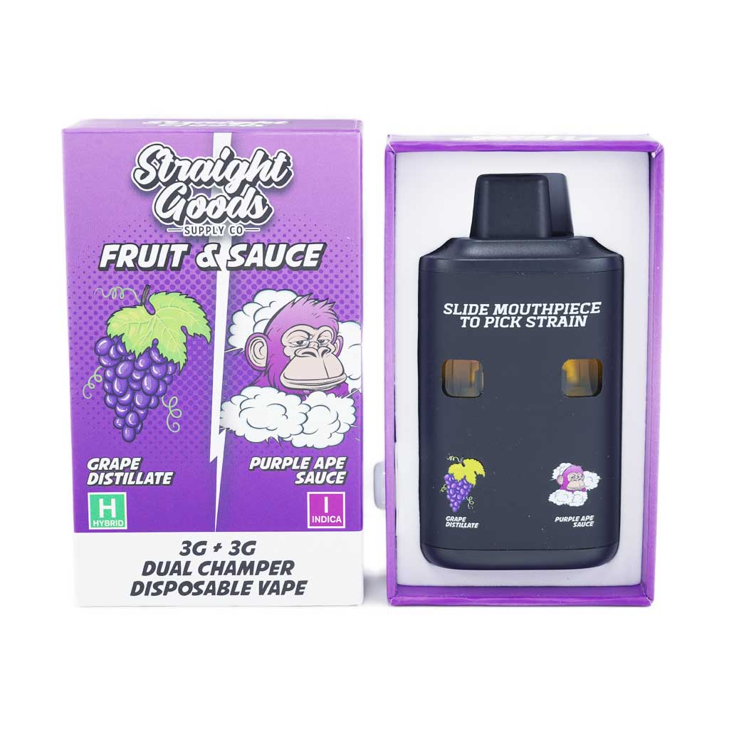 Straight Goods – Dual Chamber Vape – Grape + Purple Ape (3 Grams + 3 Grams) - Image 1