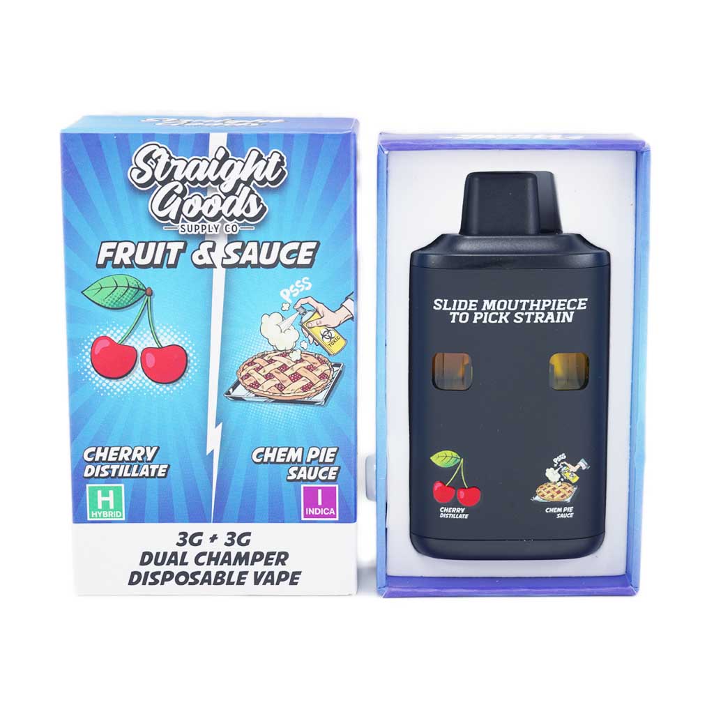 Straight Goods – Dual Chamber Vape – Cherry + Chem Pie (3 Grams + 3 Grams) - Image 1