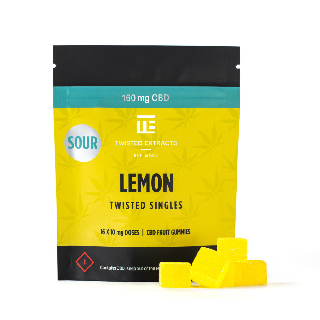 Twisted Extracts – Sour Lemon Twisted Singles 160mg CBD - Image 1