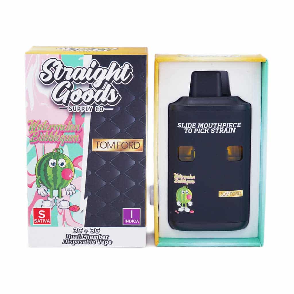 Straight Goods – Dual Chamber Vape – Watermelon Bubblegum + Tom Ford (3 Grams + 3 Grams) - Image 1