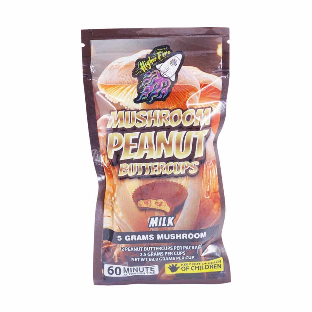 Higher Fire Extracts – Mushroom Peanut butter Chocolate Cups – Milk 5000MG - Image 1