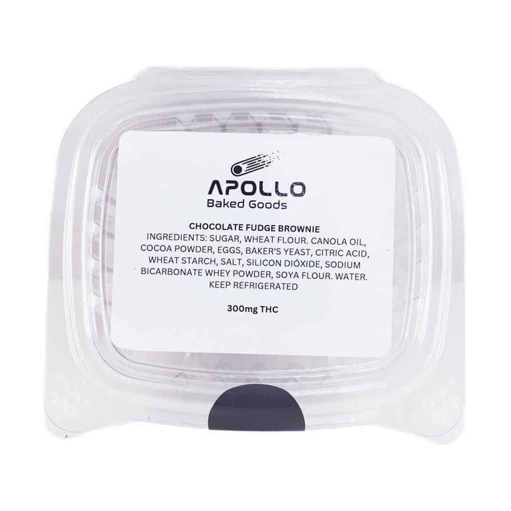Apollo Baked Goods – Chocolate Fudge Brownie – 300mg THC - Image 1