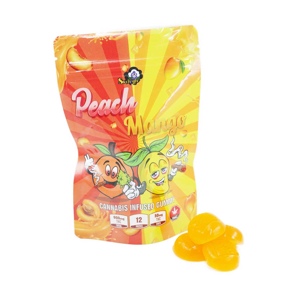 Sky High Edibles – Peach Mango Gummy 600mg THC - Image 1