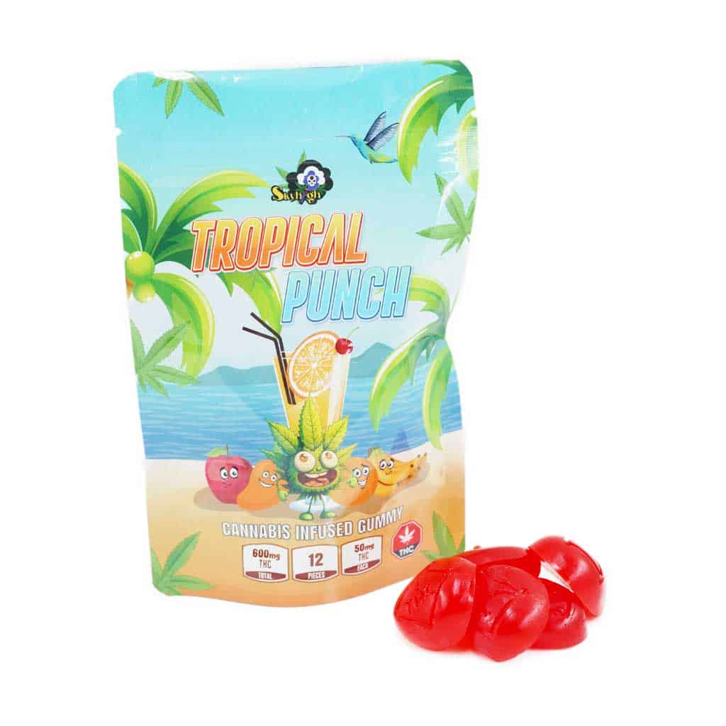 Sky High Edibles – Tropical Punch Gummy 600mg THC - Image 1