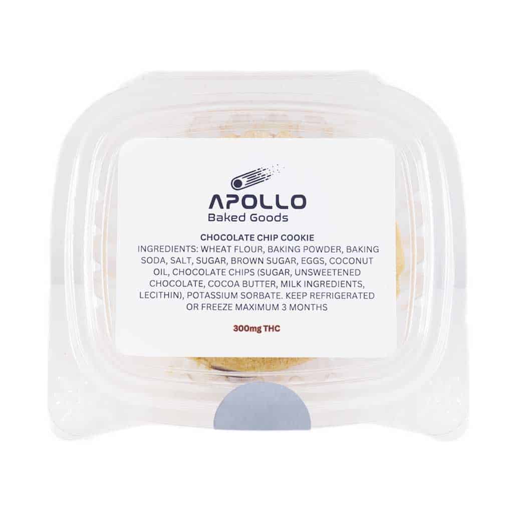 Apollo Baked Goods – Chocolate Chip Cookies – 300mg THC - Image 1