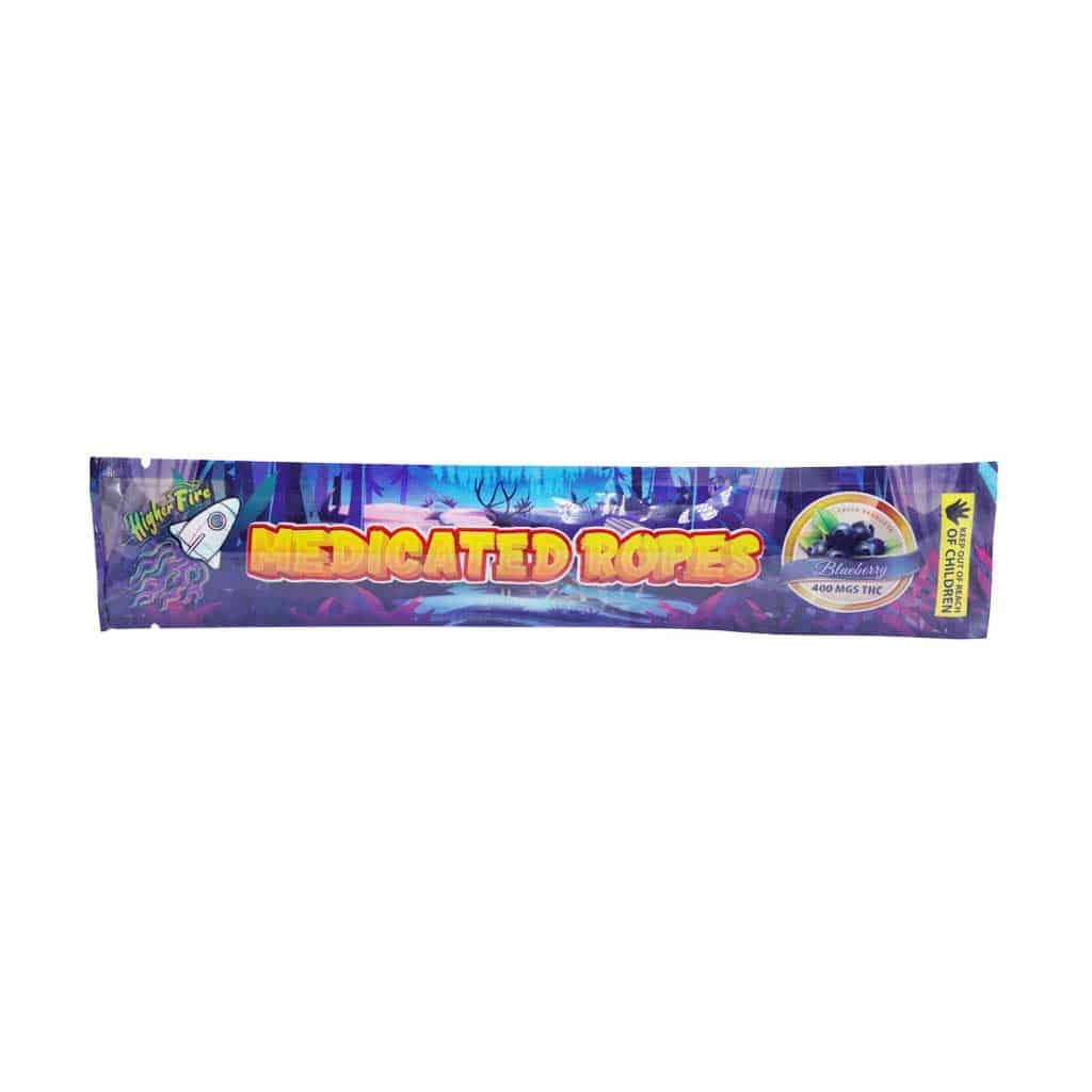 Higher Fire Extracts – Medicated Ropes – Blueberry 400MG THC - Image 1