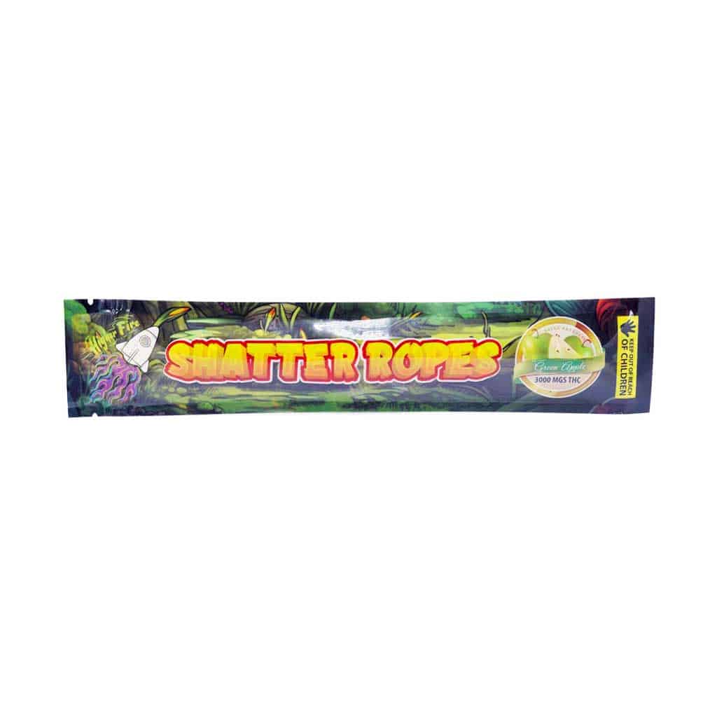 Higher Fire Extracts – Shatter Ropes – Green Apple 3000MG THC - Image 1
