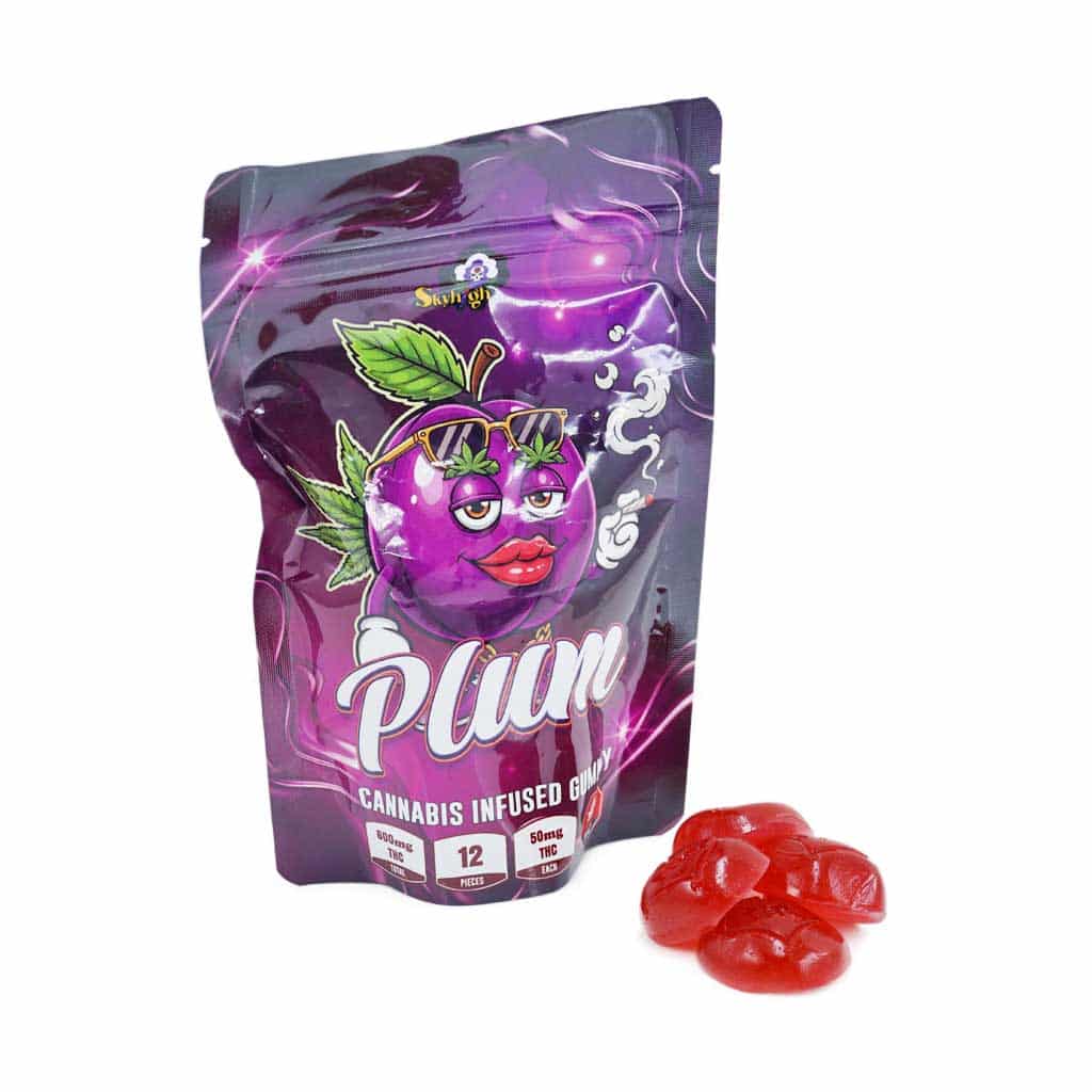 Sky High Edibles – Plum Gummy 600mg THC - Image 1