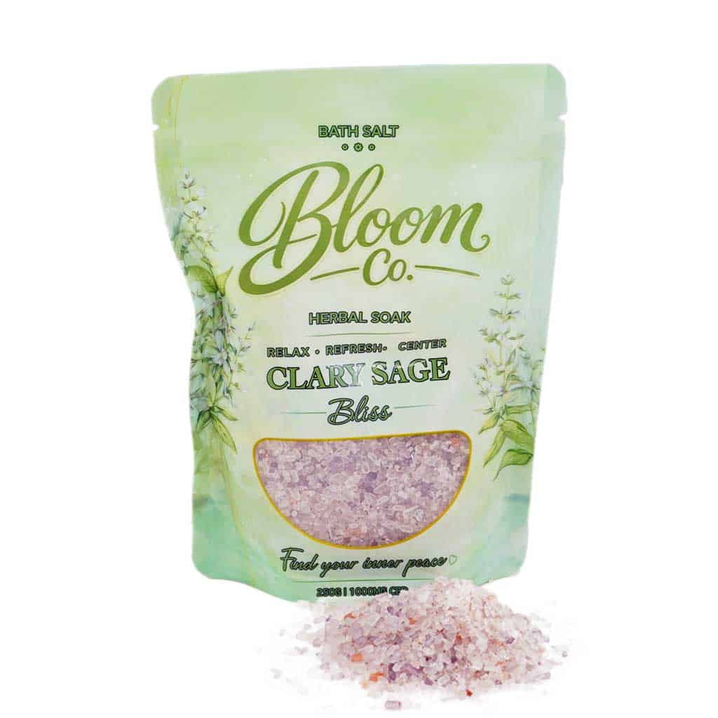 Bloom Co. – Clary Sage Bath Salts – 1000MG CBD - Image 1