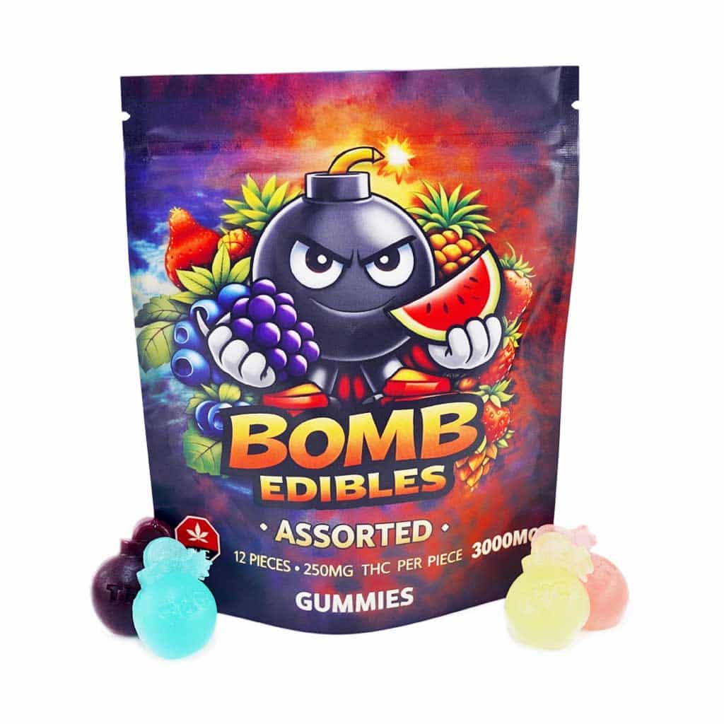 Bomb Edibles – 3000mg THC Gummies – Assorted - Image 1