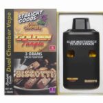 Straight Goods – Dual Chamber Vape – Golden Tangie + Biscotti (3 Grams + 3 Grams)