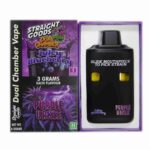 Straight Goods – Dual Chamber Vape – Juicy Blueberry x Purple Urkle (3 Grams + 3 Grams)